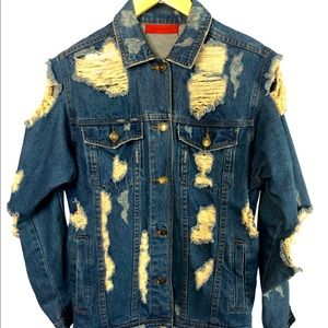 Signature8 Ripped/Distressed Denim Jacket
